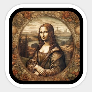 Art Nouveau Mona Lisa Sticker